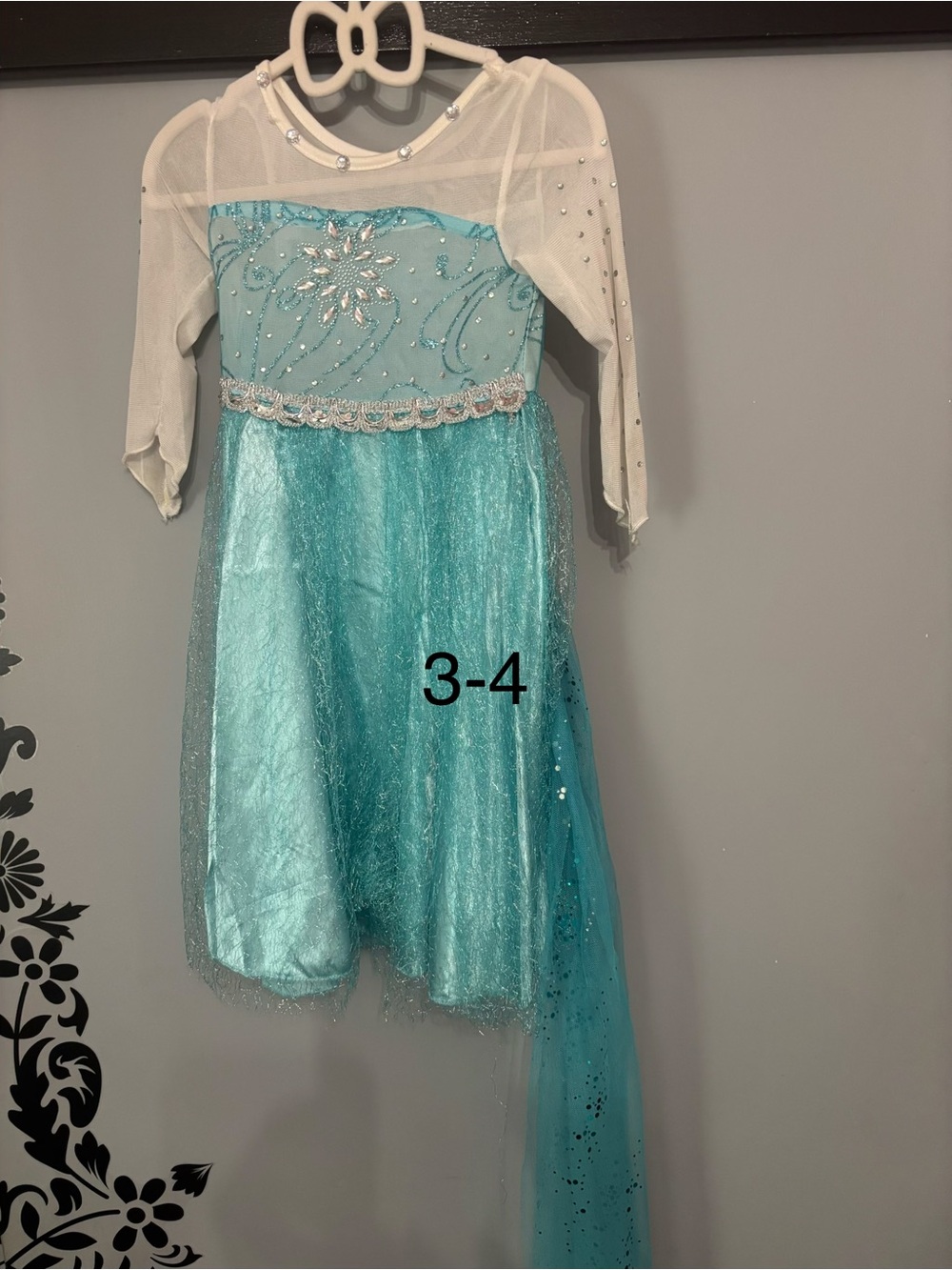Girls Sparkle Ice Blue Princess Costume Dress - Brand
